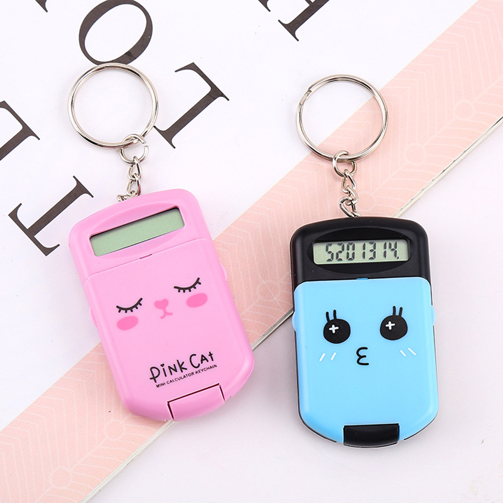 Scientific Calculator For Secondary School - Mini Calculator Cute Cartoon with Keychain