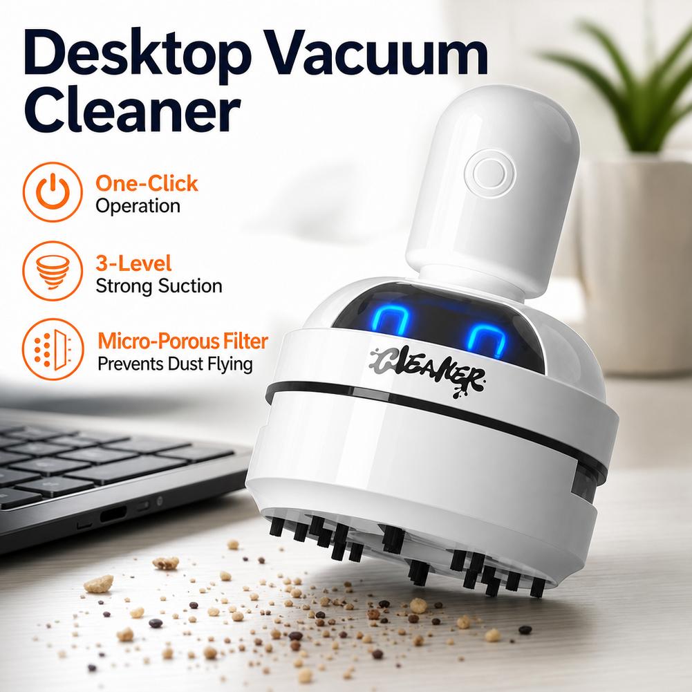 Mini Desktop Vacuum Cleaner For Eraser Dust - Quiet Desktop Mini Vacuum Cleaner 3