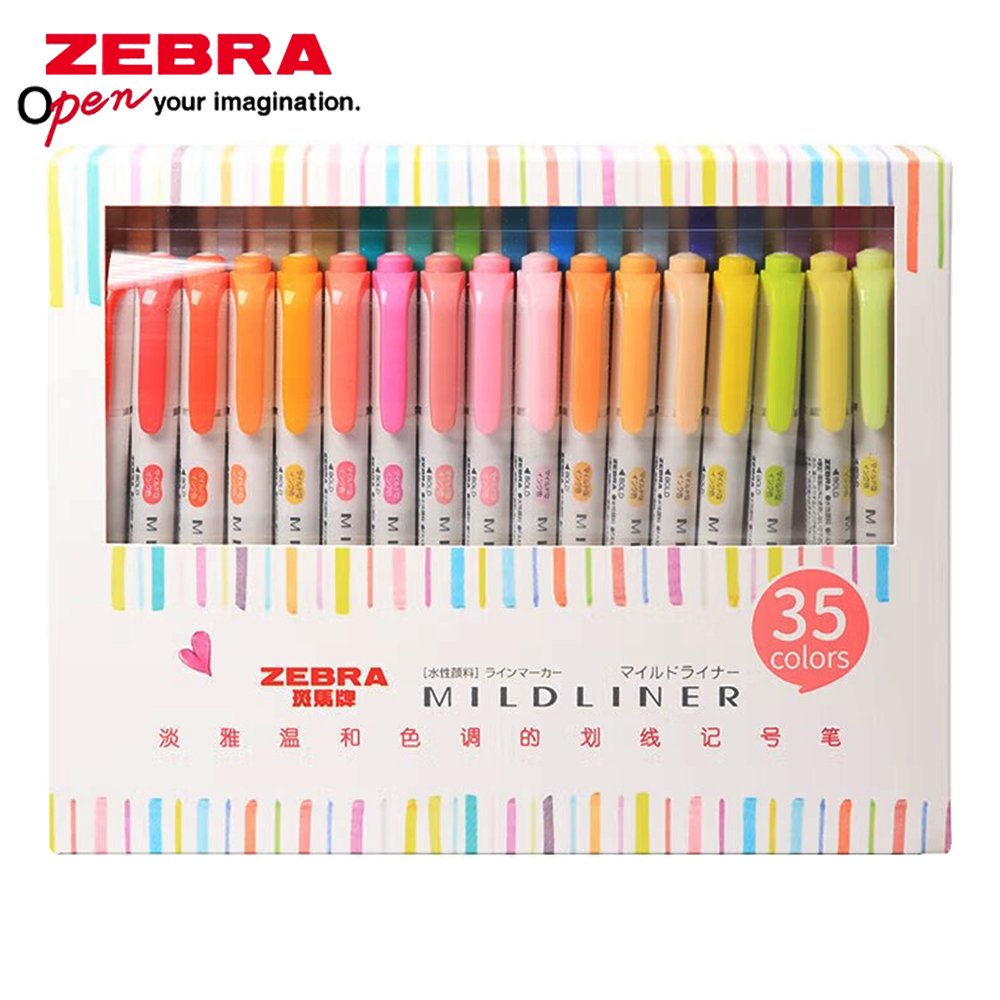 35 Color ZEBRA Mildliner Highl - Pastel Highlighter Set Double Ended recension och pris