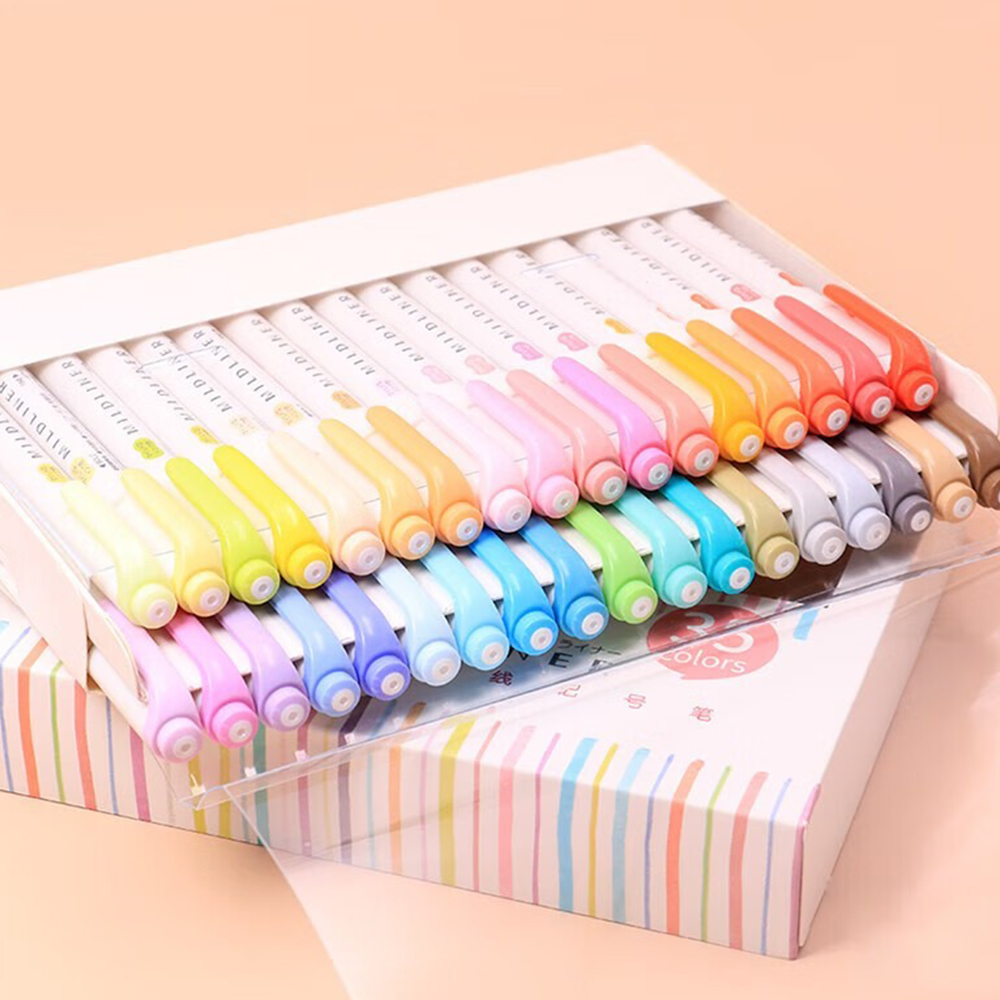 35 Color ZEBRA Mildliner Highl - Pastel Highlighter Set Double Ended recension och pris