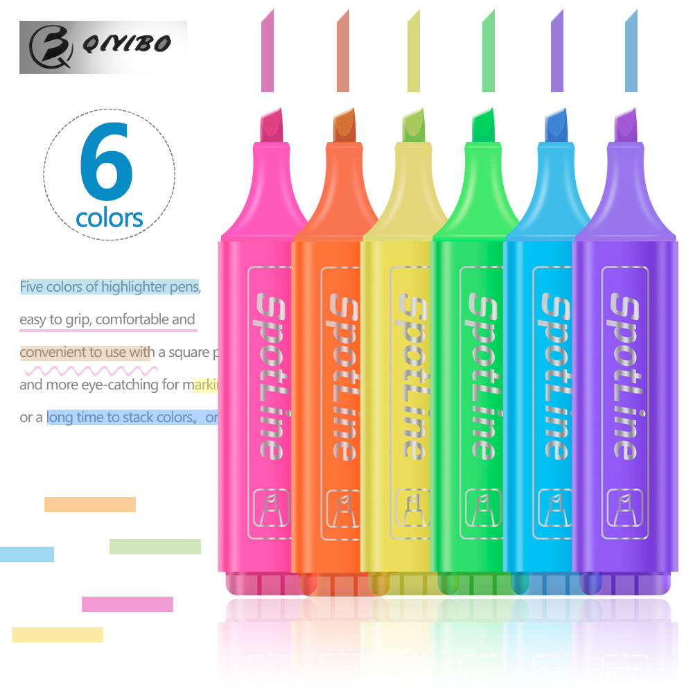 4/6 Pcs/set Pastel Flat Single - Pastel Highlighter Set Double Ended recension och pris