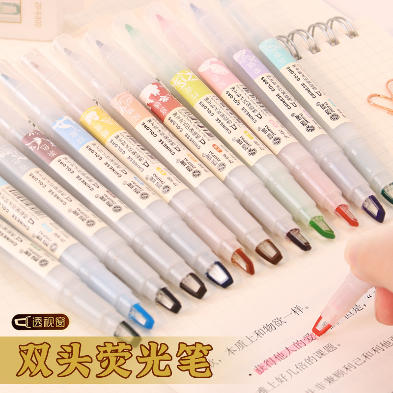 5pcs/set Double Tip Highlighte - Pastel Highlighter Set Double Ended recension och pris