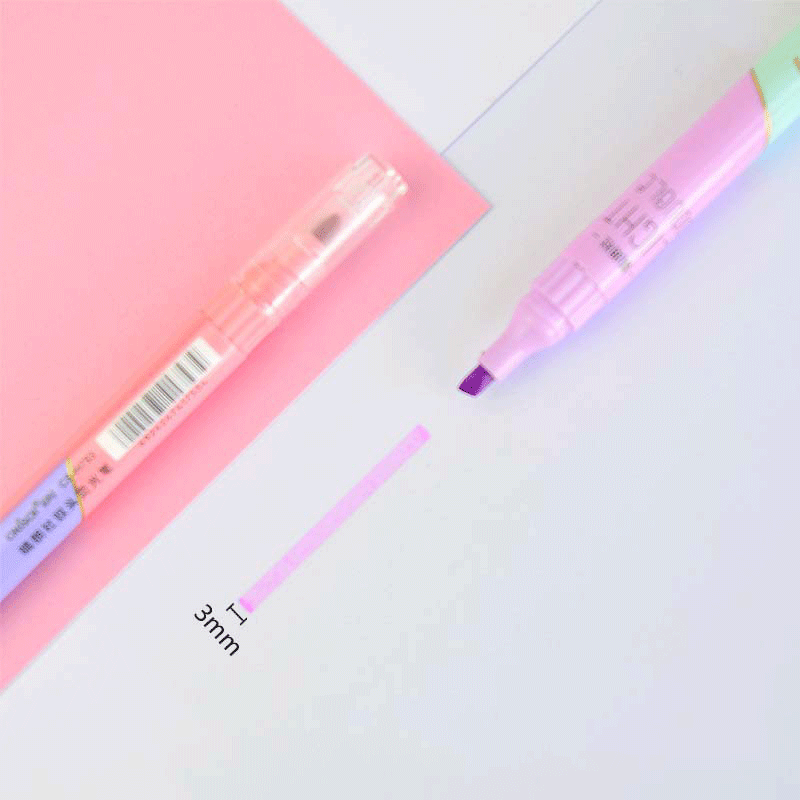 6 PCS Double Tip Highlighter P - Pastel Highlighter Set Double Ended recension och pris