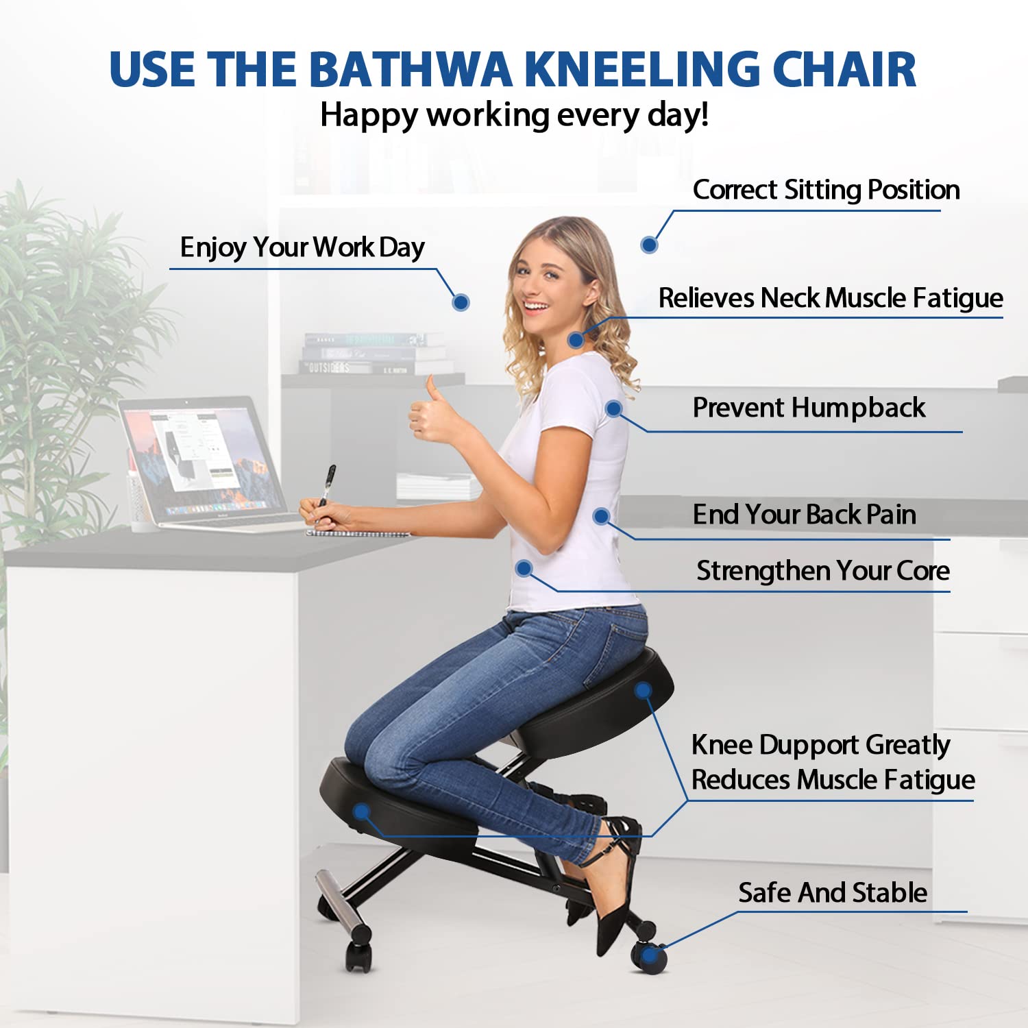 Kneeling Chair Ergonomic for O - Office Furniture recension och pris