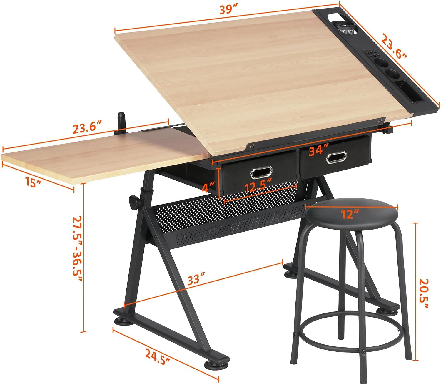Adjustable Drafting Table Art  - Office Furniture recension och pris