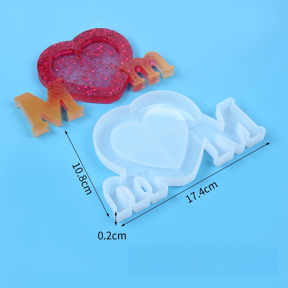 Letter Mm Epoxy Resin Silicone - Writing Tools recension och pris