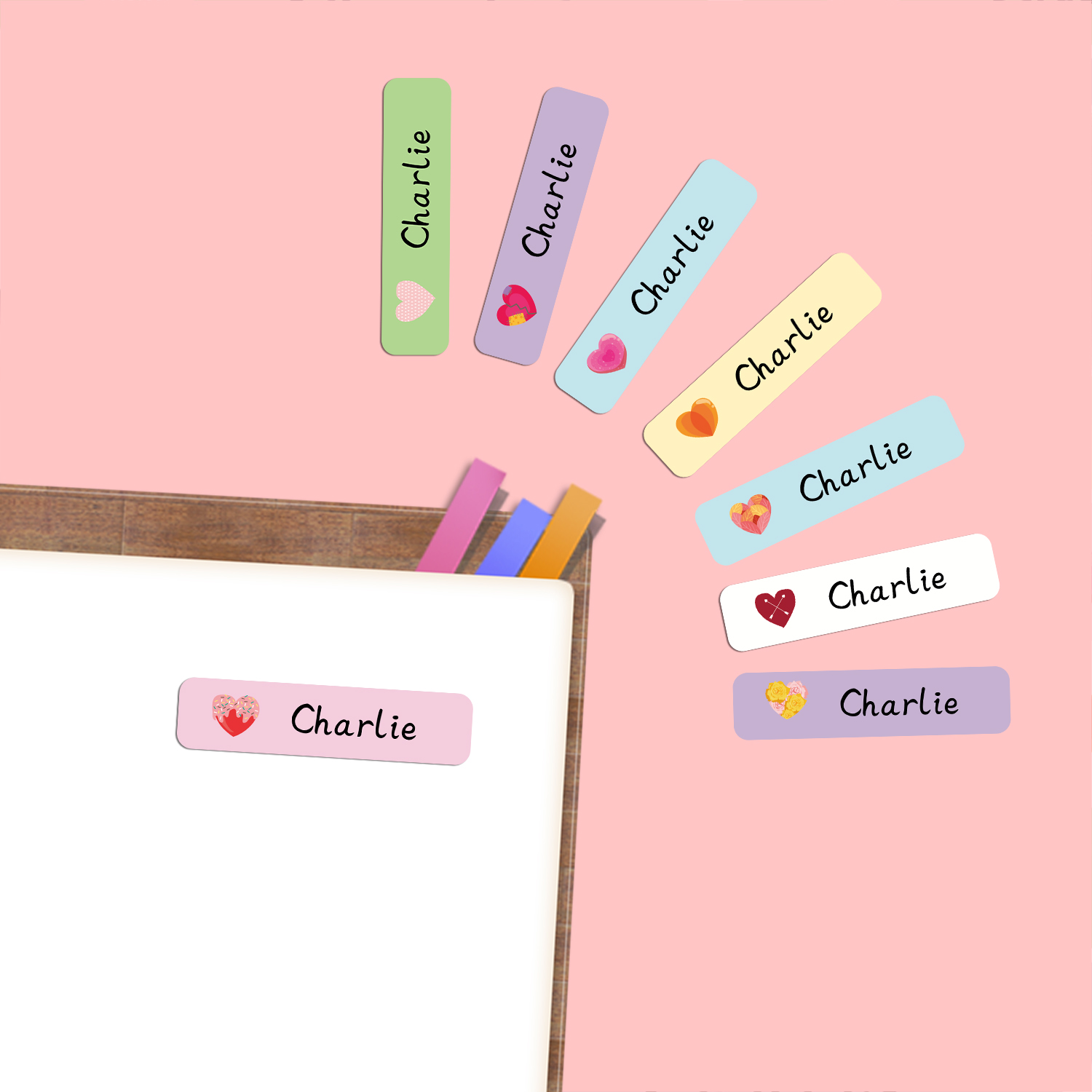 Personalized Heart Shape Name  - School Supplies recension och pris