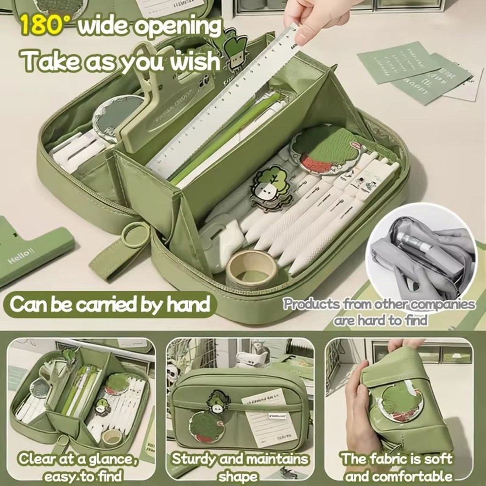 Ins Large Capacity Volcano Pen - Aesthetic Large Pencil Case Pouch recension och pris
