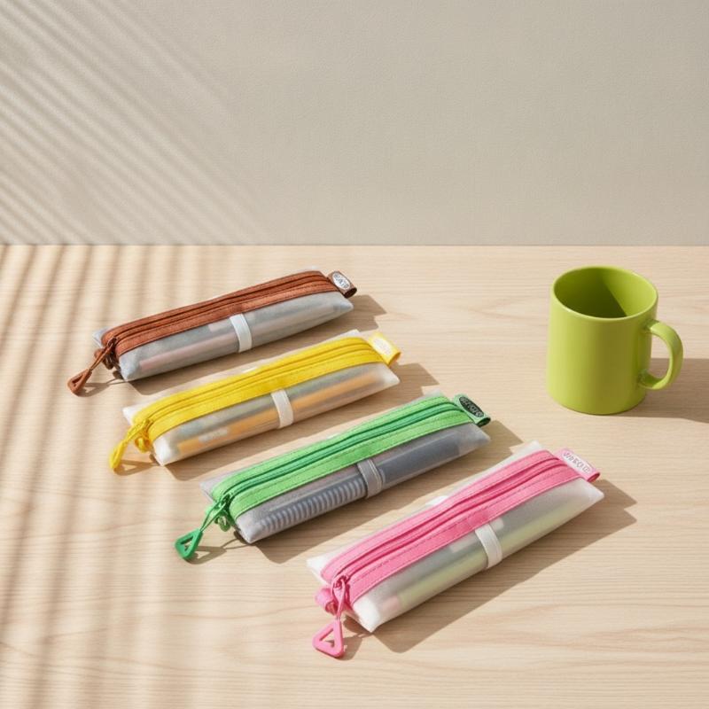 Transparent Mesh Pencil Pouch  - Clear Mesh Pencil Pouch For Exam recension och pris