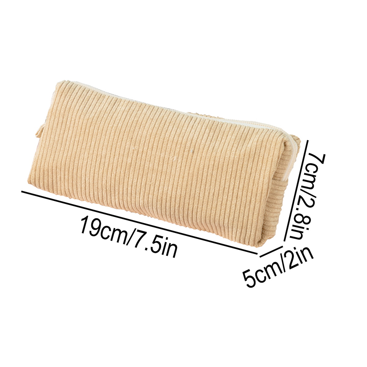 Simple Corduroy Pencil Case, L - Aesthetic Large Pencil Case Pouch recension och pris