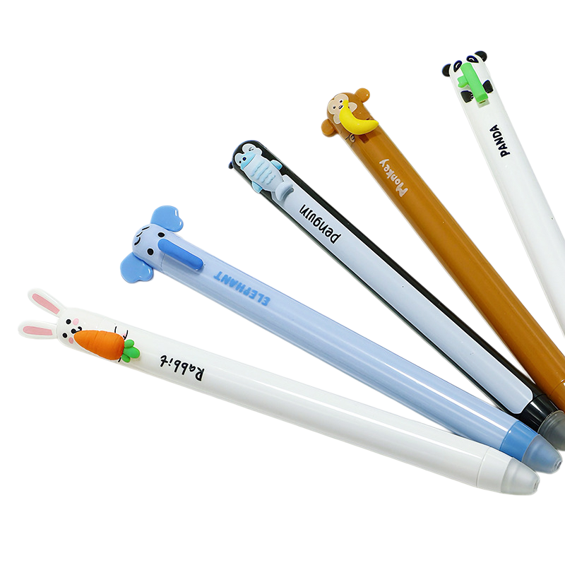6 Pack Cute Cartoon Animal Ret - Retractable Eraser Pen Click recension och pris