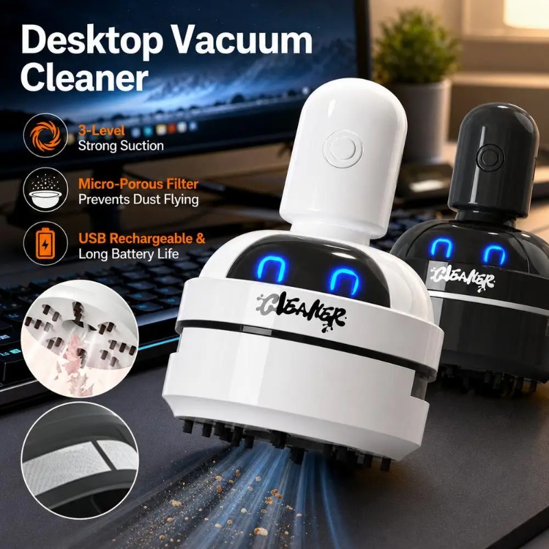 Desktop Cleaner Vacuum Cleaner - Mini Desktop Vacuum Cleaner For Eraser Dust recension och pris