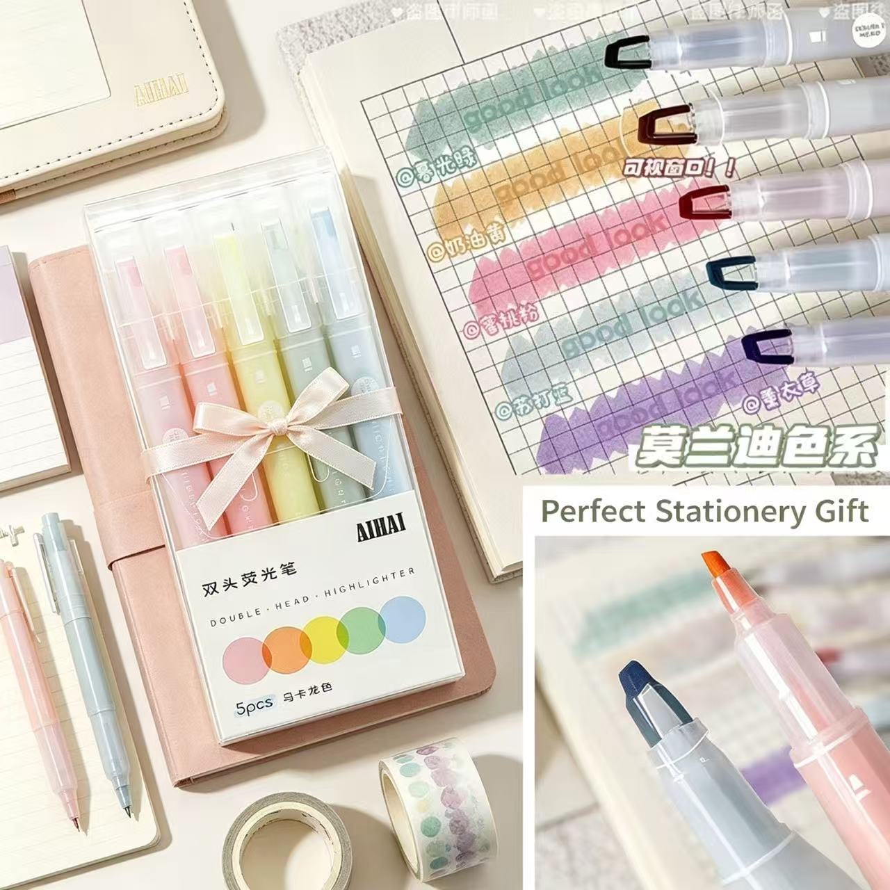 5-25 Colors/Set Double Unique  - Pastel Highlighter Set Double Ended recension och pris